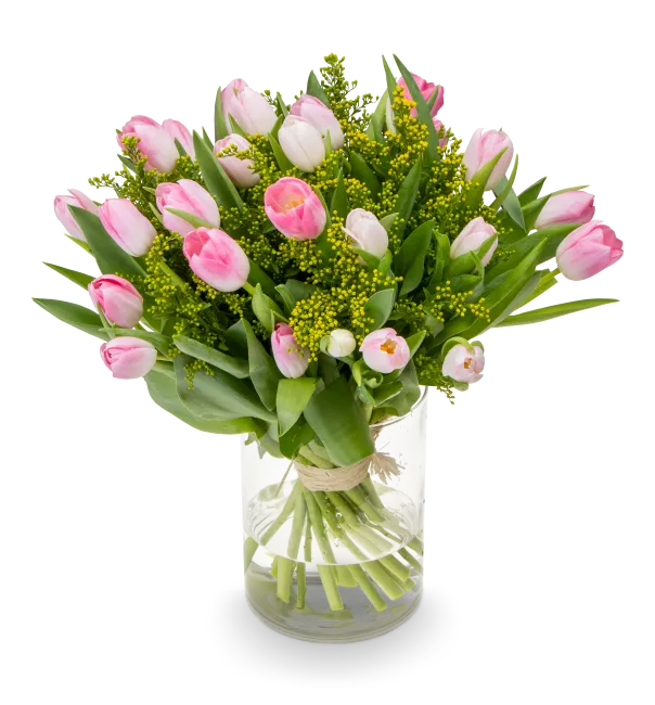Kytice růžových tulipánů